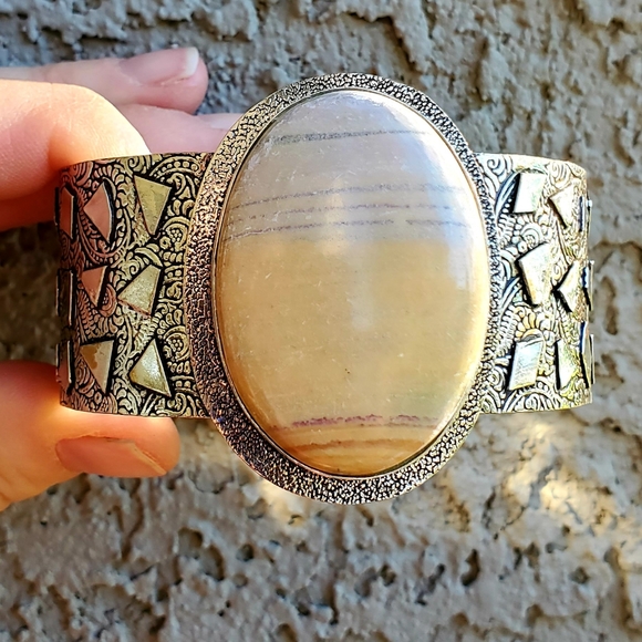 New Mookaite 925 Silver Cuff Bracelet. - Picture 14 of 16